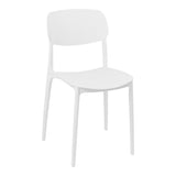 Scaun de exterior Stackable, Alb, 38x49x79 cm