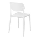 Scaun de exterior Stackable, Alb, 38x49x79 cm