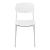 Scaun de exterior Stackable, Alb, 38x49x79 cm