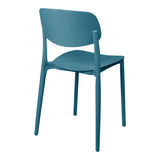 Scaun exterior Stackable Berdian, Albastru, 38x49x79 cm