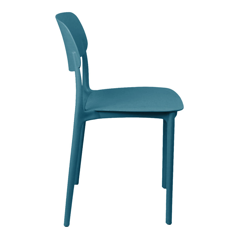 Scaun exterior Stackable Berdian, Albastru, 38x49x79 cm