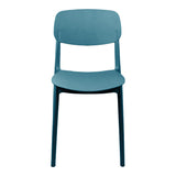 Scaun exterior Stackable Berdian, Albastru, 38x49x79 cm