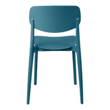 Scaun exterior Stackable Berdian, Albastru, 38x49x79 cm