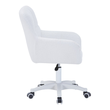 Fotoliu cu brate pivotant Givole de plus alb 55x50x76-86 cm