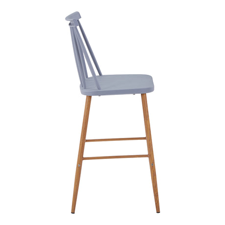 Scaun de bar Aurora I, Gri--Natural, 42x47x99 cm