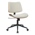 Scaun birou Amani cu ergonomie, Lemn Nuc & Bej, 52x54x90 cm