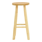 Scaun de bar cu funcție de relaxare Nusiwo, Teak, Lemn, 35x70 cm