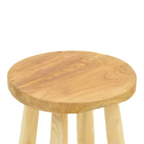 Scaun de bar cu funcție de relaxare Nusiwo, Teak, Lemn, 35x70 cm