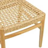 Scaun Tuga, lemn teak, împletitură PE, 50x58x86 cm