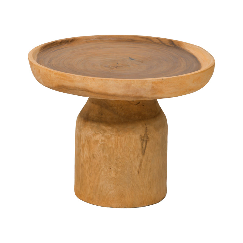 Măsuță de cafea Tobola din lemn Suar, Natural Ø60x45cm
