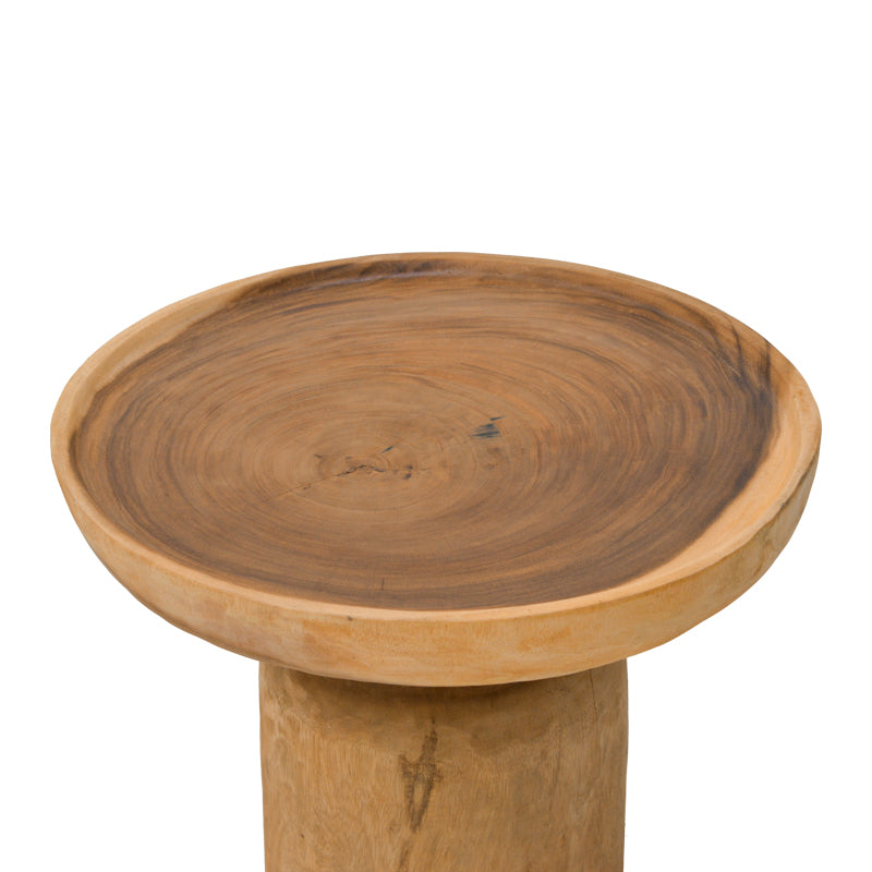 Măsuță de cafea Tobola din lemn Suar, Natural Ø60x45cm