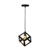 Lustra Kibe negru din metal 22x22x100 cm