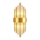 Aplica de perete cu design elegant Fenzy, metal, aurie-alba, 20x60 cm
