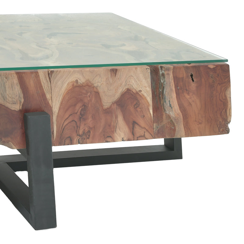 Masă de cafea cu funcție Borth, Lemn Teak, 135x90x40 cm