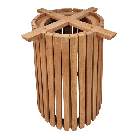 Bază masă interior cu structură stabilă, Galy I, Lemn mindi, Natural, 60x75 cm