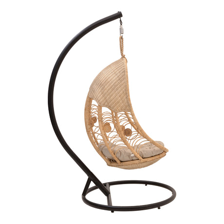 Balansoar cu picior de gradina Labreone Boho Natural 82x82x200 cm
