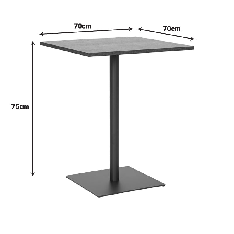 Masa cu design elegant Nerobian , Stil Modern, MDF, Culoare Nuc, 70x70x75 cm
