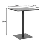 Masa cu design elegant Nerobian , Stil Modern, MDF, Culoare Nuc, 70x70x75 cm