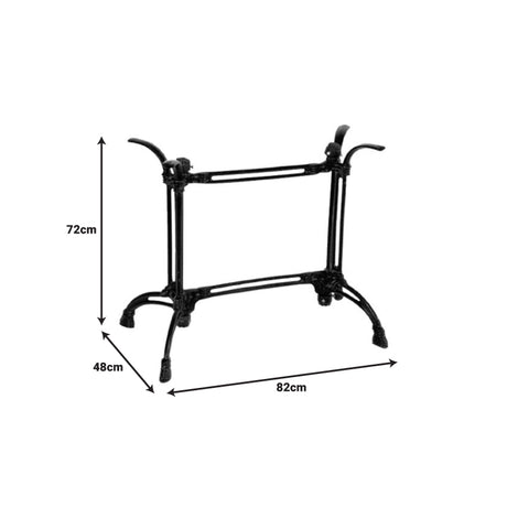 Suport blat masa Basa, Negru, 82x50x71 cm