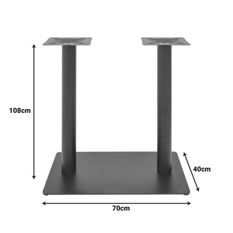 Baza mese Givosa, neagra, 70x40x108 cm