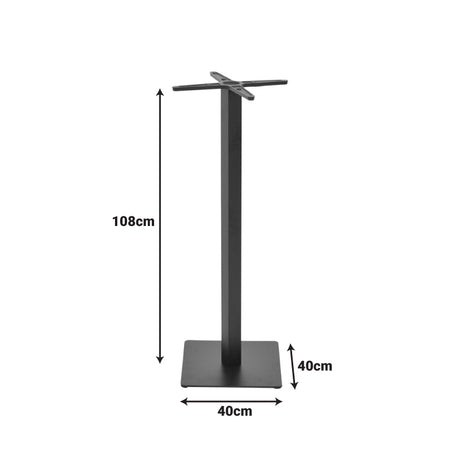 Baza mesei metalice Stada, neagra, D40x108 cm