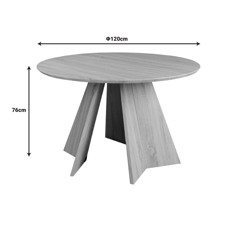 Masa rotunda cu functie extensibila Bibble, Nuc, 120x76 cm