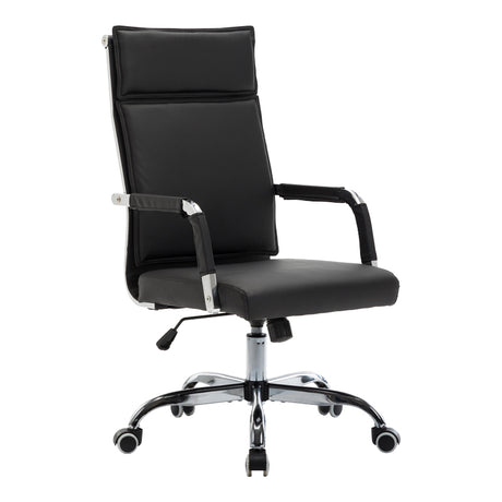 Scaun de birou directorial cu rotile Mavel, Negru, 55x62x100-110 cm