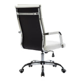 Scaun de birou managerial cu funcție ajustabilă Mavel, 55x62x100-110 cm, Albă