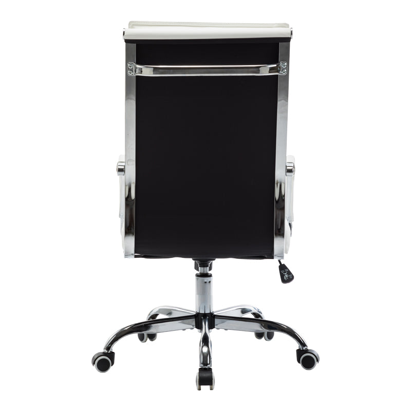 Scaun de birou managerial cu funcție ajustabilă Mavel, 55x62x100-110 cm, Albă