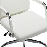 Scaun de birou managerial cu funcție ajustabilă Mavel, 55x62x100-110 cm, Albă