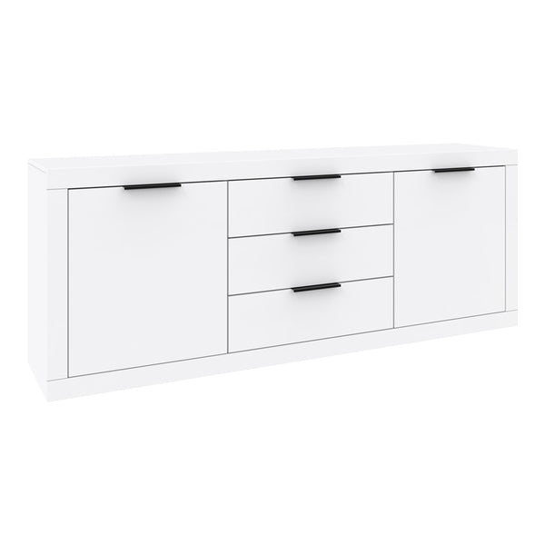 Bufet modern cu depozitare  Doha, Alb, Lemn, 210x45x80.5cm
