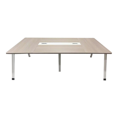 Masa de conferinta Armadi, Gri-Alb, 240x120x75 cm