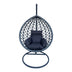 Balansoar Gradina Nid de leagan Lyere cu baza de metal Gri si rattan Gri PE 120x108x195 cm