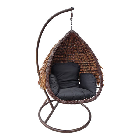Balansoar Varur, Maro-Negru, Ratan, 120x105x195 cm