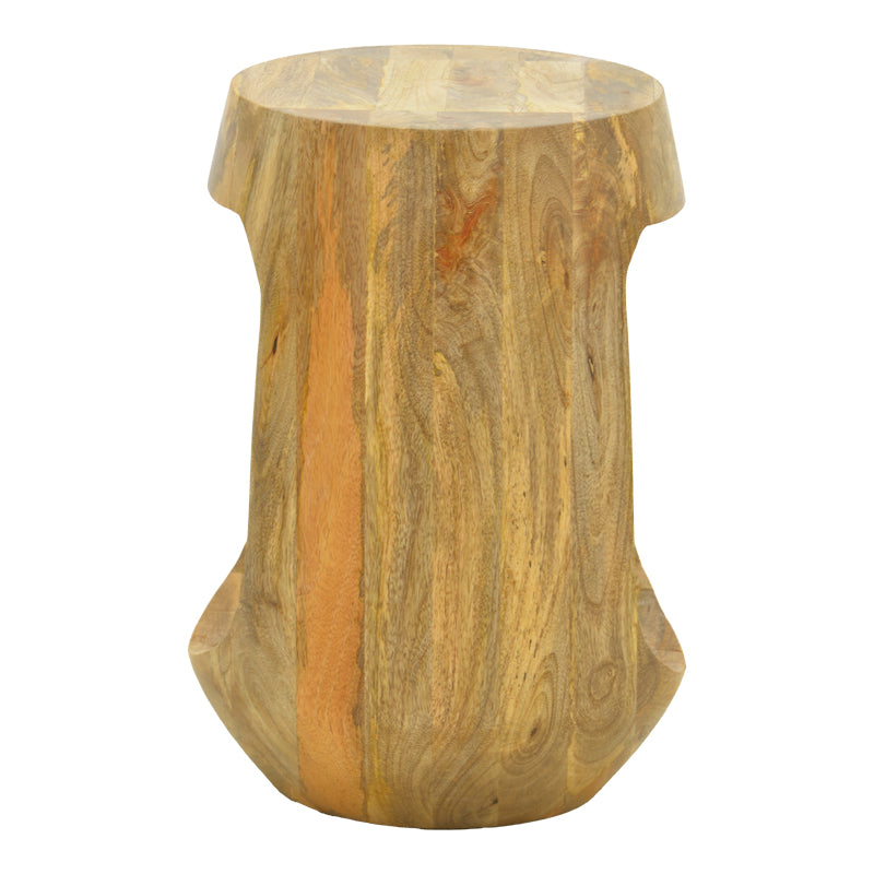 Masă laterală cu design practic Lenora, Stil Modern, Lemn de Mango Solid, Natural, 33x45cm.
