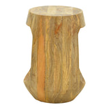 Masă laterală cu design practic Lenora, Stil Modern, Lemn de Mango Solid, Natural, 33x45cm.