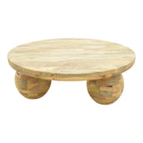 Masă de cafea cu funcție decorativă Fedena , Stil natural, Lemn masiv de mango, 90x30 cm