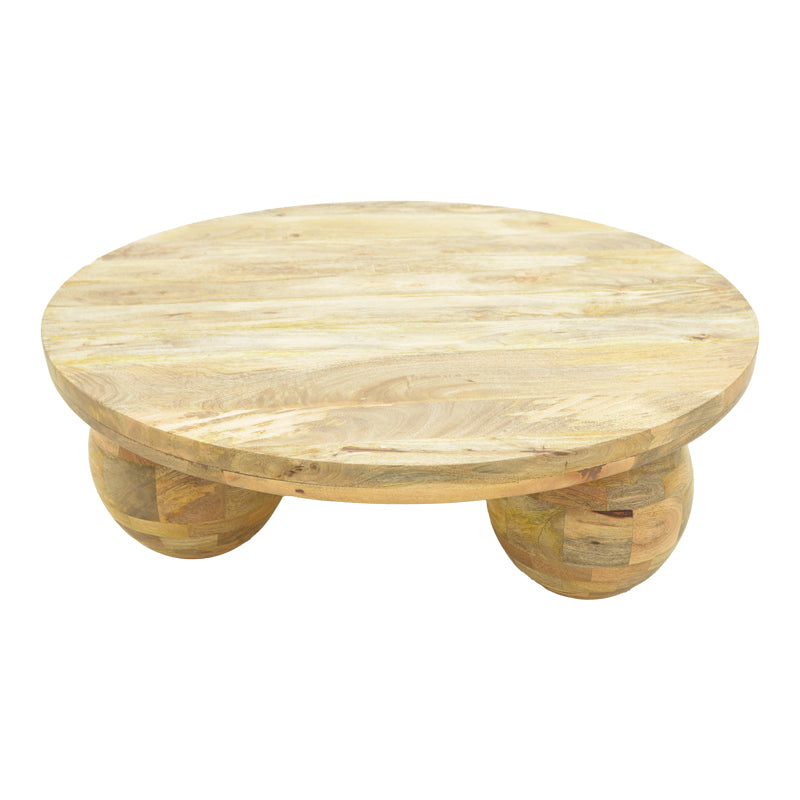 Masă de cafea cu funcție decorativă Fedena , Stil natural, Lemn masiv de mango, 90x30 cm