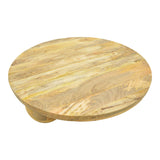 Masă de cafea cu funcție decorativă Fedena , Stil natural, Lemn masiv de mango, 90x30 cm