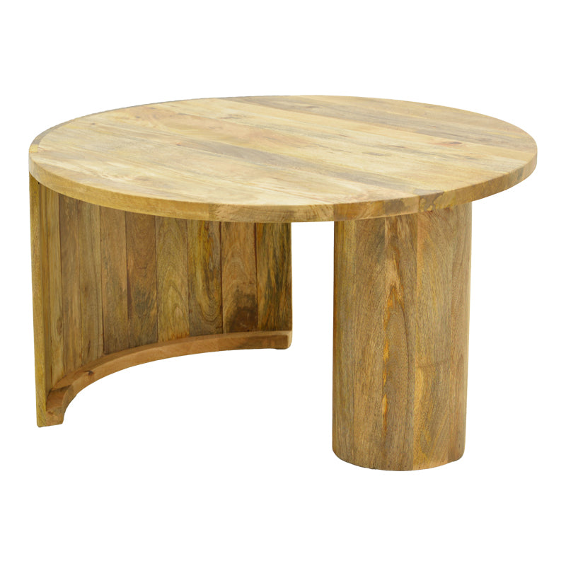Masă de cafea Orban cu funcție decorativă , Stil Natural, Lemn masiv de mango, 80x45cm