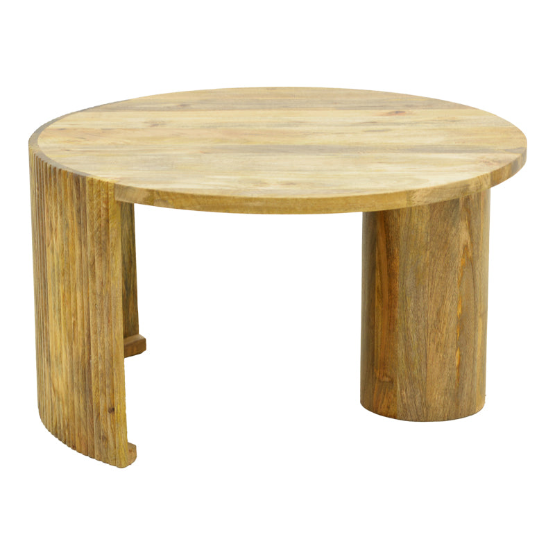 Masă de cafea Orban cu funcție decorativă , Stil Natural, Lemn masiv de mango, 80x45cm