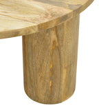 Masă de cafea Orban cu funcție decorativă , Stil Natural, Lemn masiv de mango, 80x45cm