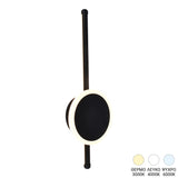 Aplica de perete cu LED Terzia, Metal negru, 13x40 cm