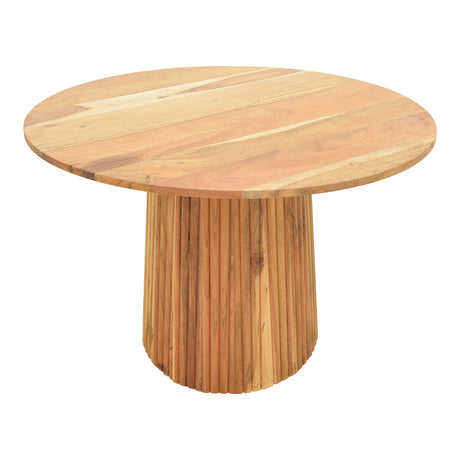 Masa rotunda din lemn masiv de acacia Tully, Lemn de Acacia, D120x75 cm