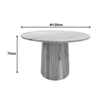Masa rotunda din lemn masiv de acacia Tully, Lemn de Acacia, D120x75 cm