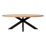 Masă de dining Jenma, Lemn de Mango Solid, 200x100x76 cm