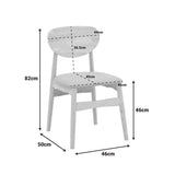 Scaun cu design contemporan Cardith, Lemn Rubberwood și Plywood Bej, 48x51x78 cm