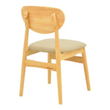 Scaun cu design contemporan Cardith, Lemn Rubberwood și Plywood Bej, 48x51x78 cm