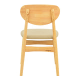 Scaun cu design contemporan Cardith, Lemn Rubberwood și Plywood Bej, 48x51x78 cm