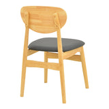 Scaun Cardith, Lemn Rubberwood și Plywood, Negru, 48x51x78 cm